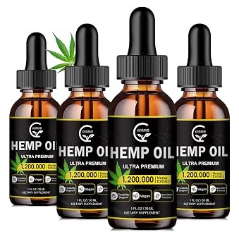 High Potency Hemp Oil (4-Pack) — Immune & Focus Support